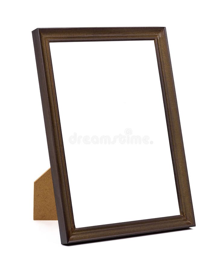 Bruine houten omlijsting op witte achtergrond stock fotografie Bruine houten omlijsting op witte achtergrond stock fotografie