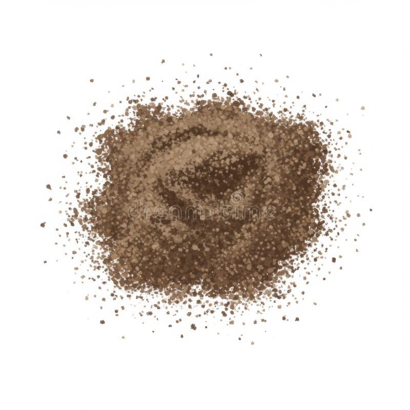 Bruine poolstaafstof op witte achtergrond stock illustratie