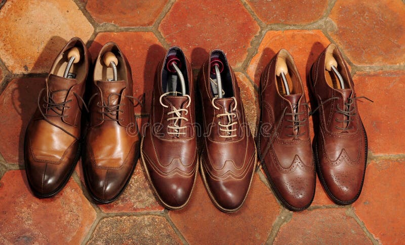 Bruine schoenen royalty-vrije stock afbeeldingen Bruine schoenen royalty-vrije stock afbeeldingen