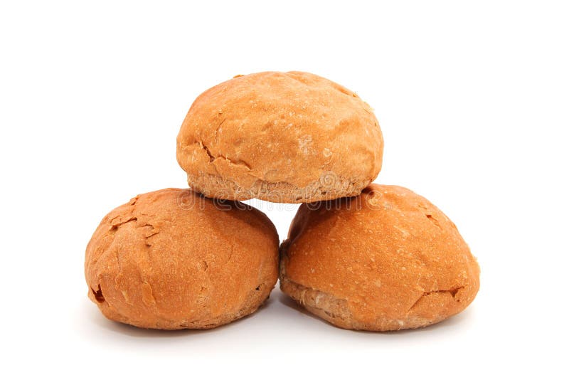 Bread Rolls on White Background. Bread Rolls on White Background