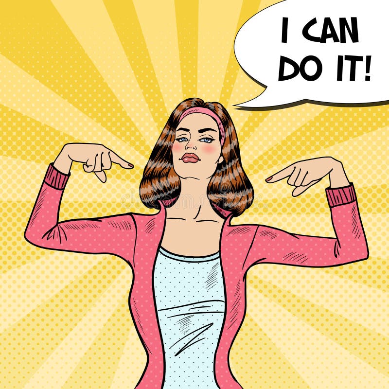 Bruit Art Confident Independent Young Woman illustration libre de droits Bruit Art Confident Independent Young Woman illustration libre de droits