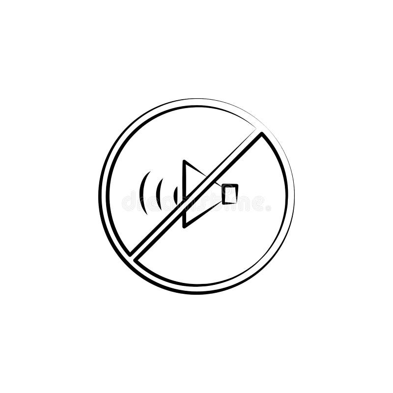 Bruit interdit, aucune ligne saine icône de concept Illustration simple d'élément Aucune conception saine de symbole d'ensemble d illustration stock Bruit interdit, aucune ligne saine icône de concept Illustration simple d'élément Aucune conception saine de symbole d'ensemble d illustration stock
