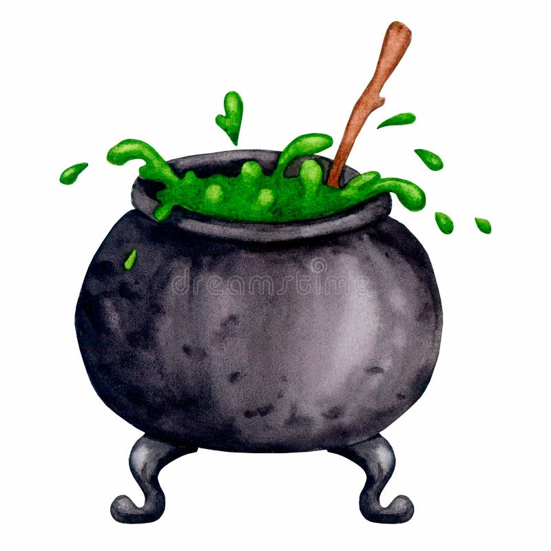 Brujas hirviendo calderos caldera de humo de halloween caldero de bruja para  cocinar poción mágica magos olla con sopa líquida de burbuja púrpura o  caldo ingeniosa ilustración vectorial