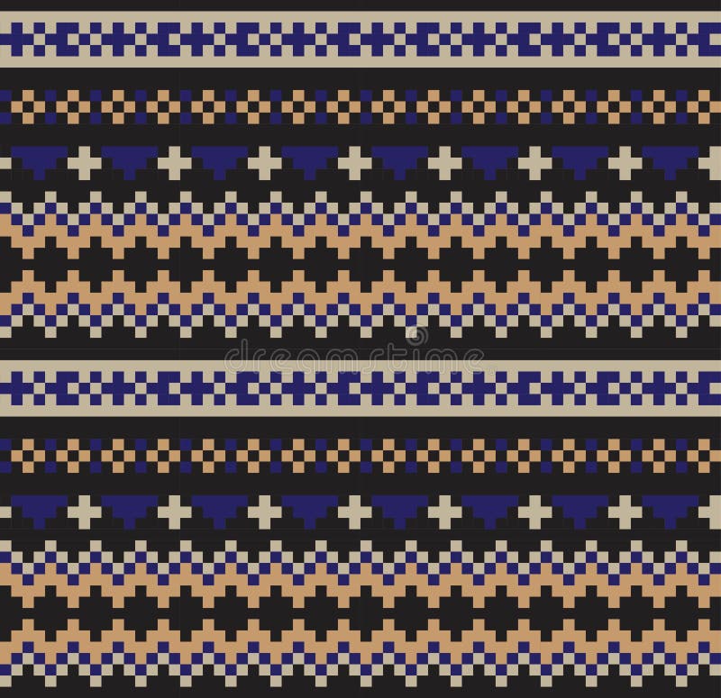 Brun julmässan Isle Seamless Pattern Background royaltyfri illustrationer