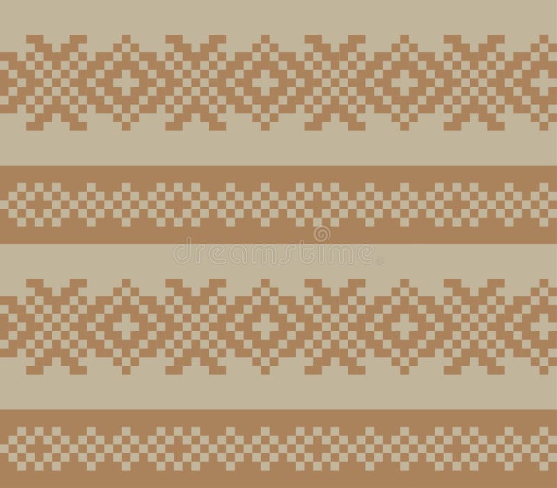 Brun julmässan Isle Seamless Pattern Background stock illustrationer