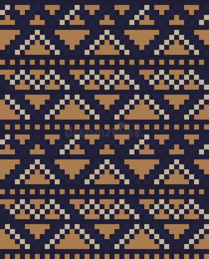 Brun julmässan Isle Seamless Pattern Background vektor illustrationer