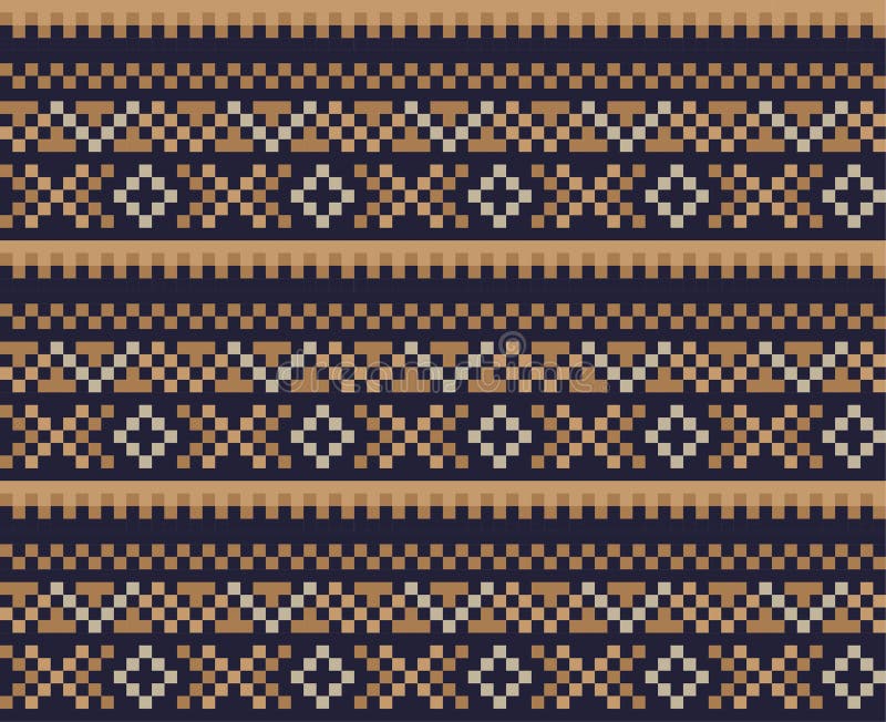 Brun julmässan Isle Seamless Pattern Background vektor illustrationer