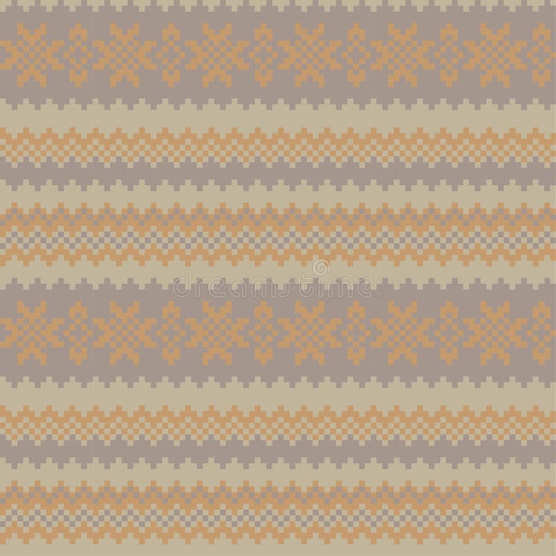 Brun julmässan Isle Seamless Pattern Background vektor illustrationer