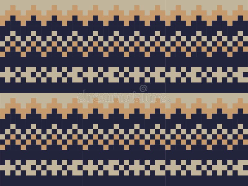 Brun julmässan Isle Seamless Pattern Background vektor illustrationer