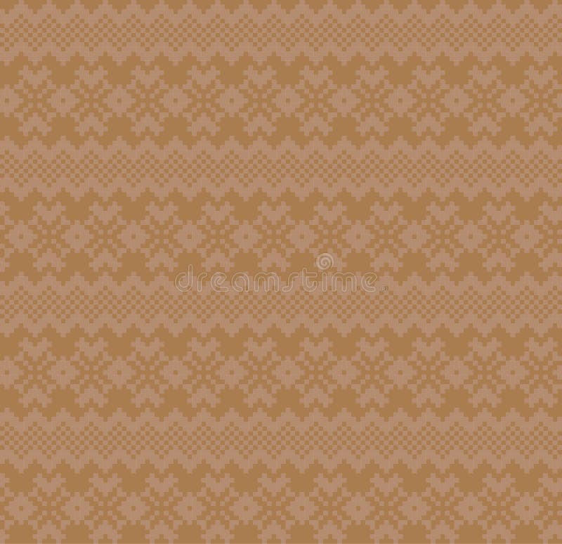 Brun julmässan Isle Seamless Pattern Background vektor illustrationer