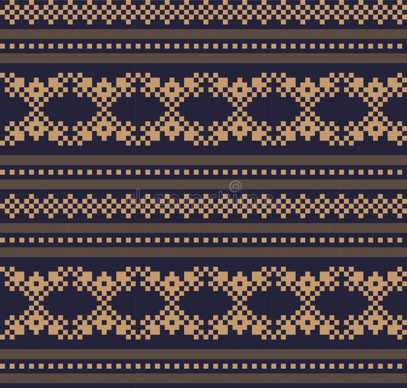 Brun julmässan Isle Seamless Pattern Background stock illustrationer