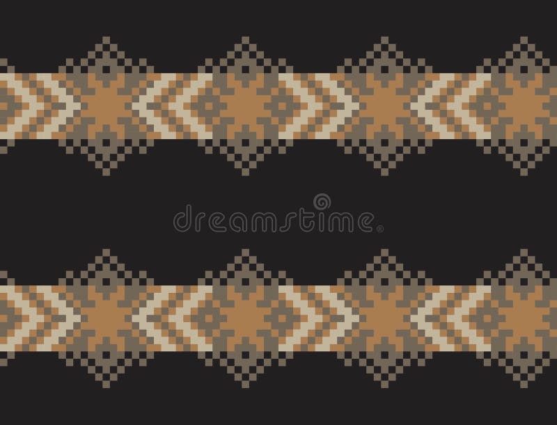 Brun julmässan Isle Seamless Pattern Background stock illustrationer