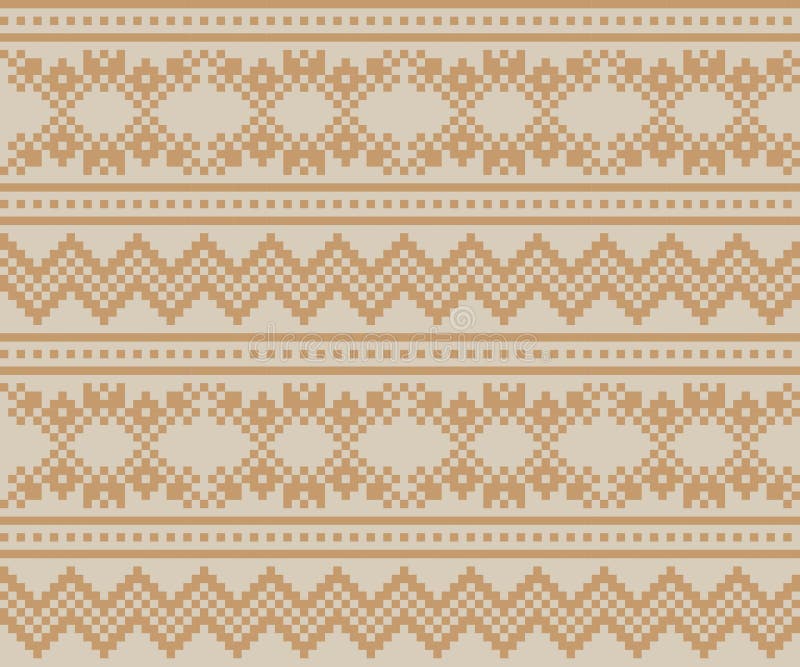 Brun julmässan Isle Seamless Pattern Background vektor illustrationer