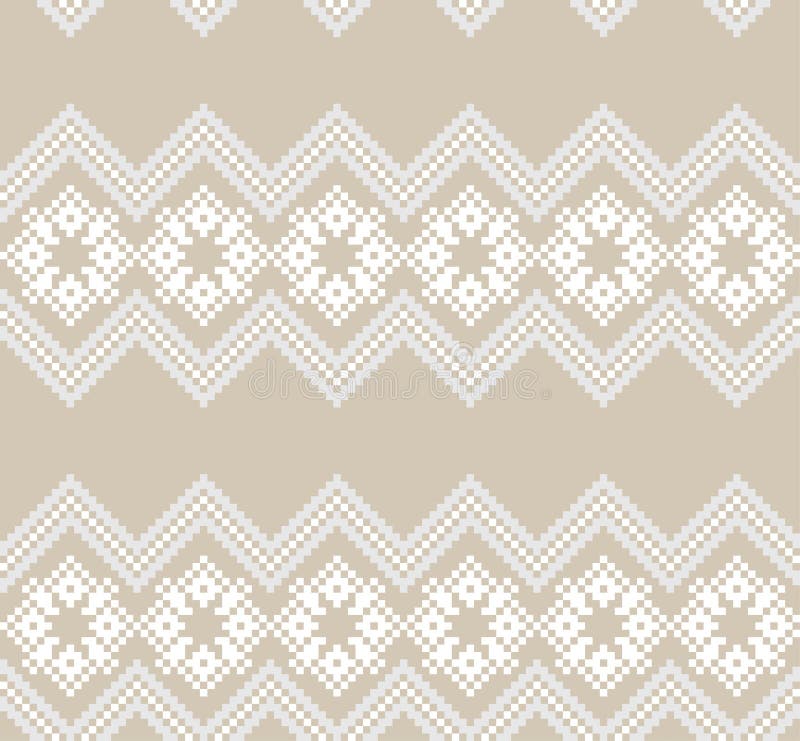 Brun julmässan Isle Seamless Pattern Background vektor illustrationer