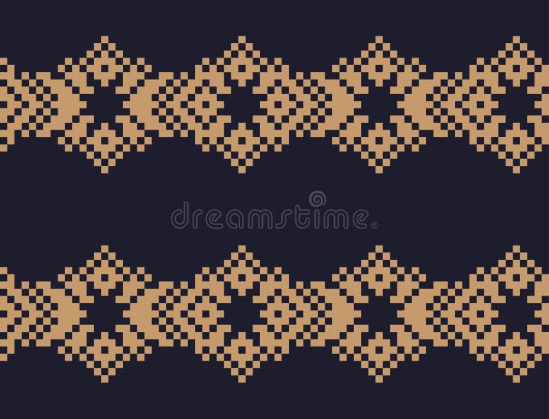 Brun julmässan Isle Seamless Pattern Background stock illustrationer