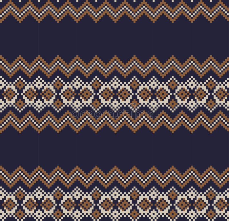 Brun julmässan Isle Seamless Pattern Background royaltyfri illustrationer