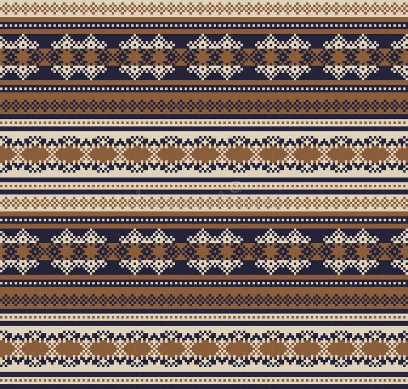 Brun julmässan Isle Seamless Pattern Background vektor illustrationer