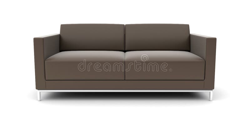 Brun sofa vektor illustrationer