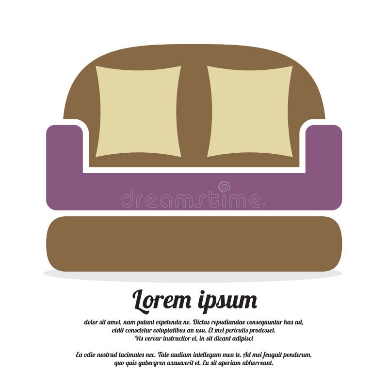 Brun sofatappning stock illustrationer