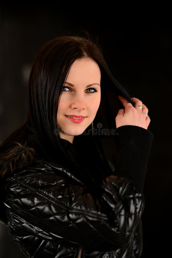 Brunetki dziewczyny portret zdjęcie royalty free