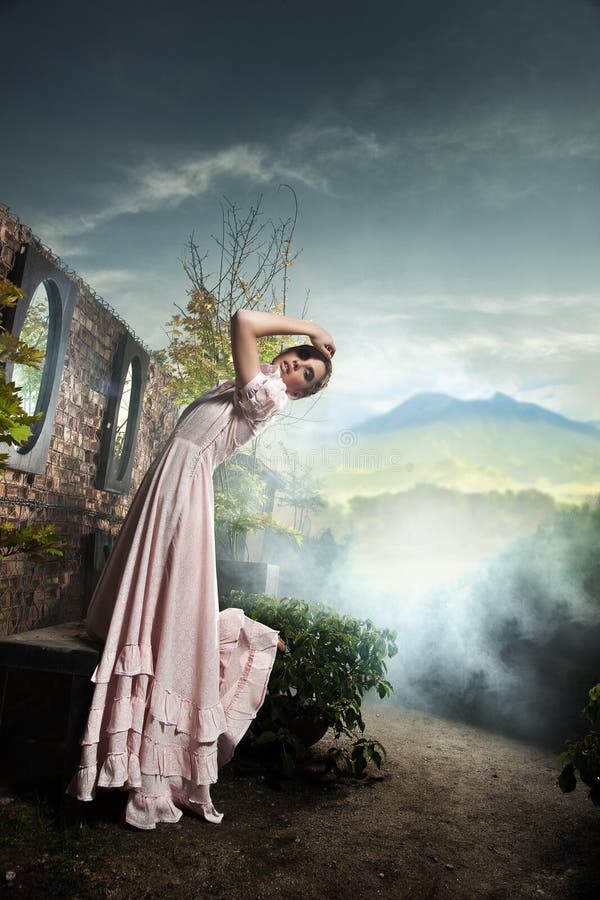 Brunette beauty stock photography