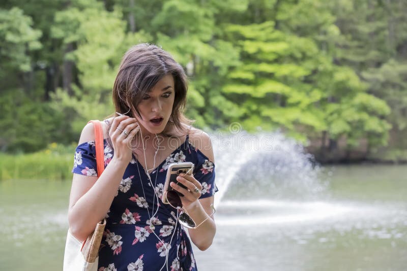 Brunette Coed Walking On Campus Stock Image Image Of Fresh Coed