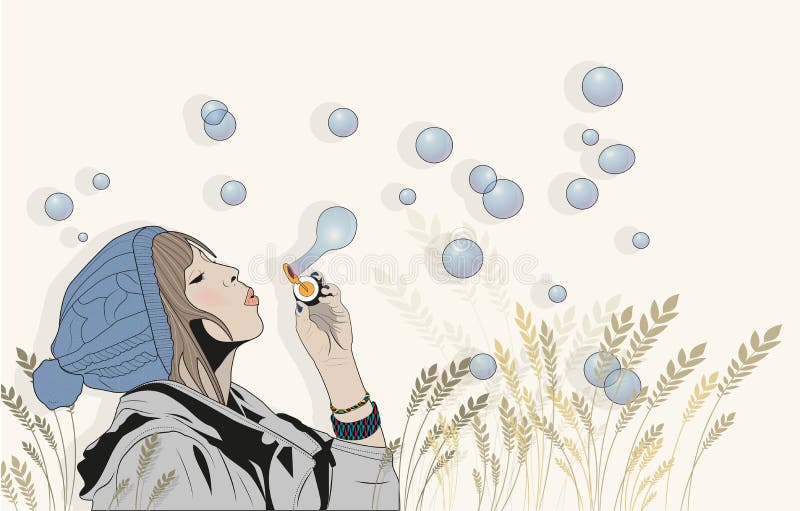 Little Girl Blowing Bubbles Stock Illustrations – 372 Little Girl Blowing  Bubbles Stock Illustrations, Vectors & Clipart - Dreamstime