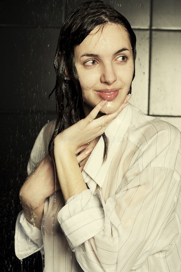 Girl Taking A Shower Stock Image Image Of Relaxation 104619121