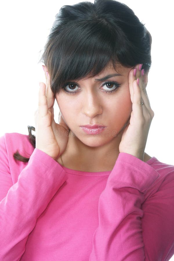 Woman In Pink Dress Sideview Stock Image Image Of Brunette People 
