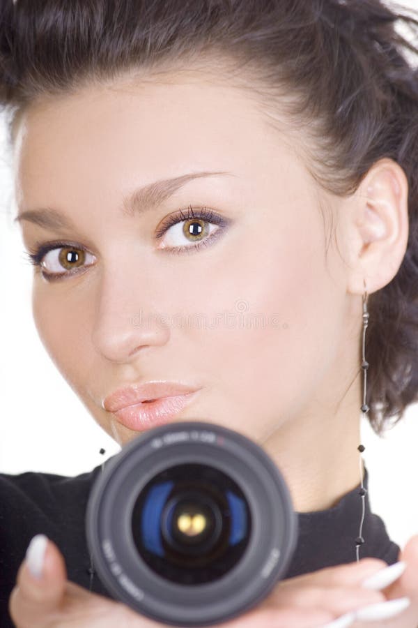 Brunette With Lens