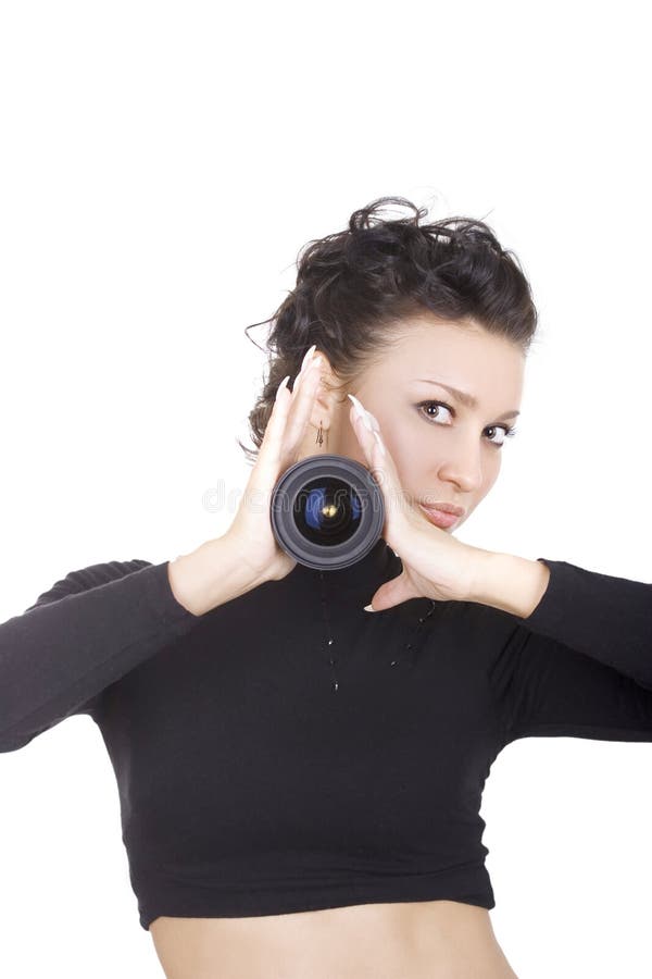 Brunette With Lens