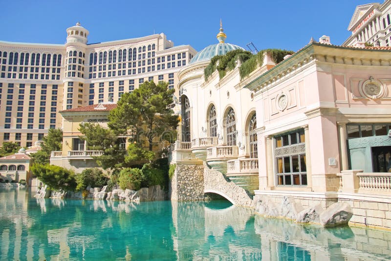 Brunnen in Bellagio-Hotel in Las Vegas stockbild Brunnen in Bellagio-Hotel in Las Vegas stockbild