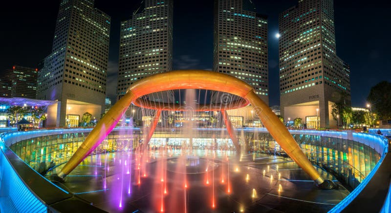 Brunnen des Reichtums an den Suntec-Stadt-Türmen, Singapur stockfotos Brunnen des Reichtums an den Suntec-Stadt-Türmen, Singapur stockfotos