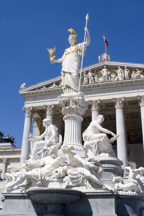 Brunnen für das Wien-Parlament lizenzfreie stockfotos Brunnen für das Wien-Parlament lizenzfreie stockfotos