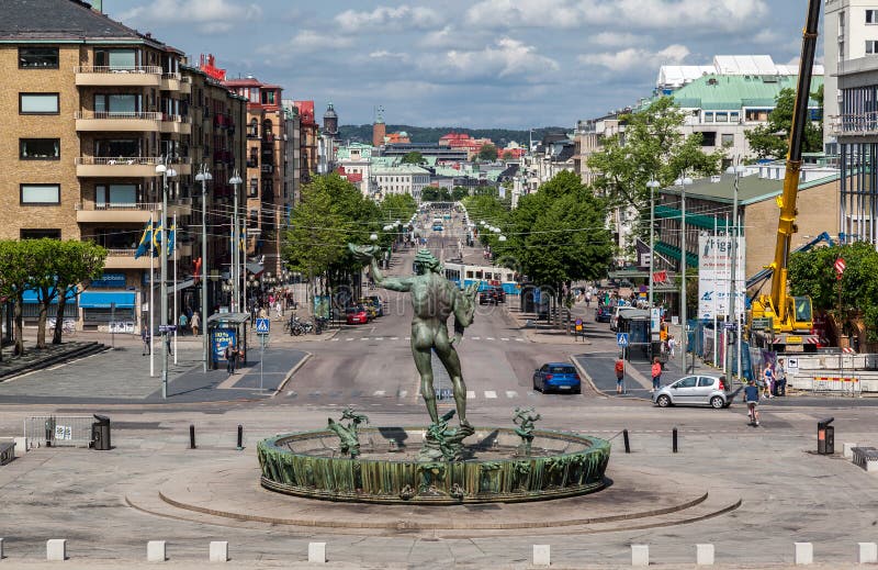 Brunnen Gothenburgs Poseidon stockfotos Brunnen Gothenburgs Poseidon stockfotos