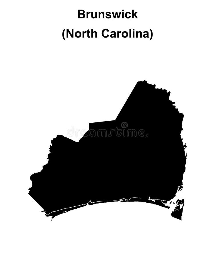 Brunswick outline map stock vector.