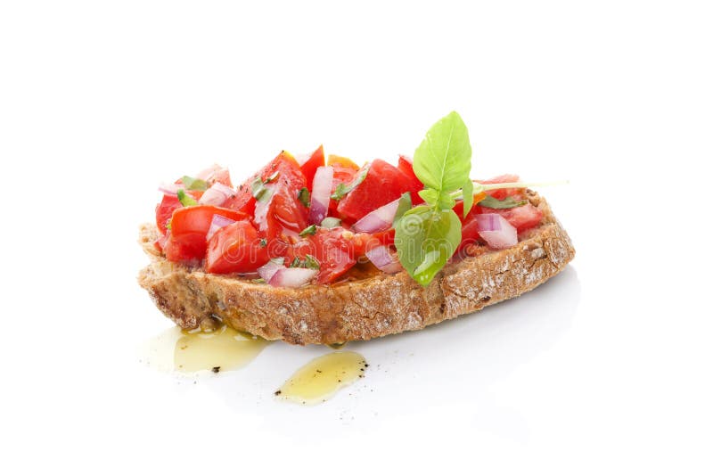 Bruschetta Con Olio D'oliva. Immagine Stock Immagine di nessuno