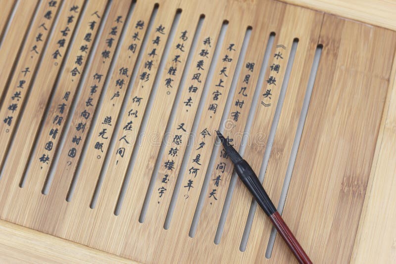 Brush and Chinese characters