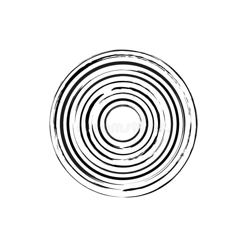 Brush circles for concept design. Round shape. Vector illustration. Stock image.