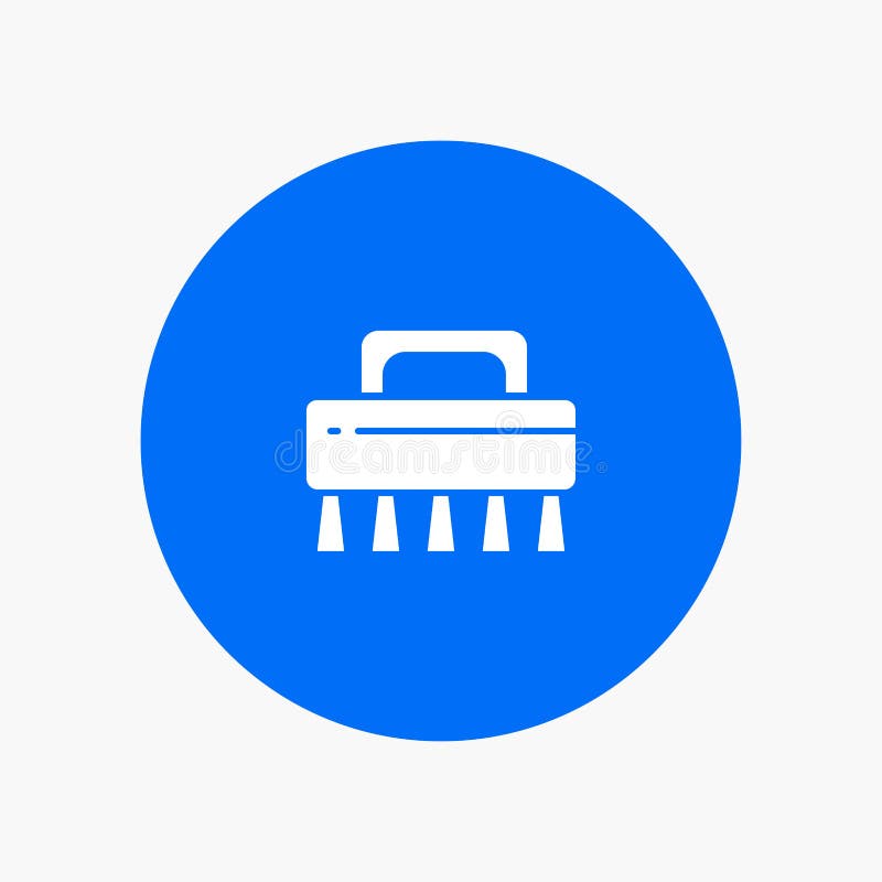 Brush, Cleaning, Set Business Logo Template. Flat Color Stock Vector