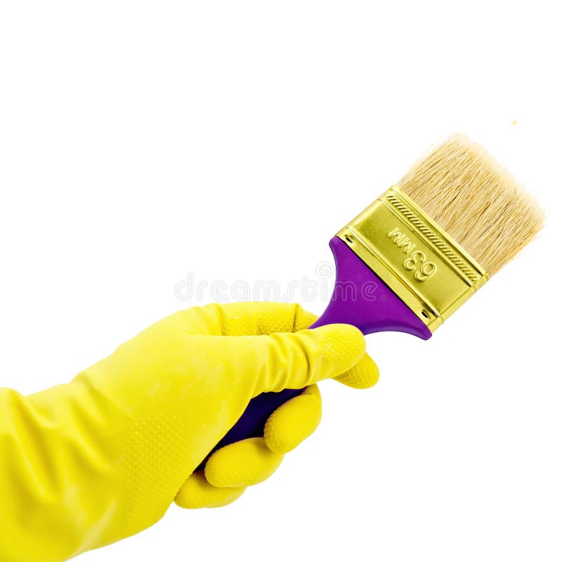 Brush in hand stock image. Image of protective, hand 25742357