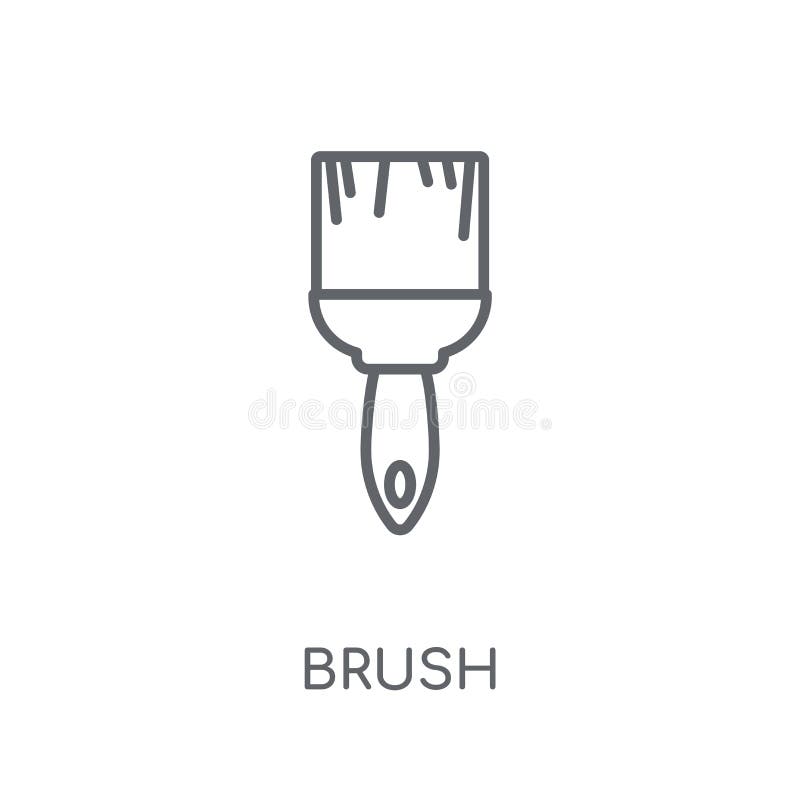 Brush linear icon. Modern outline Brush logo concept on white ba vector illustration