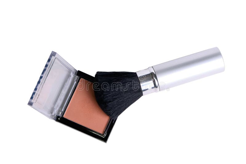 Brush for Makeup and Compact Blush Stock Image Image of makeup