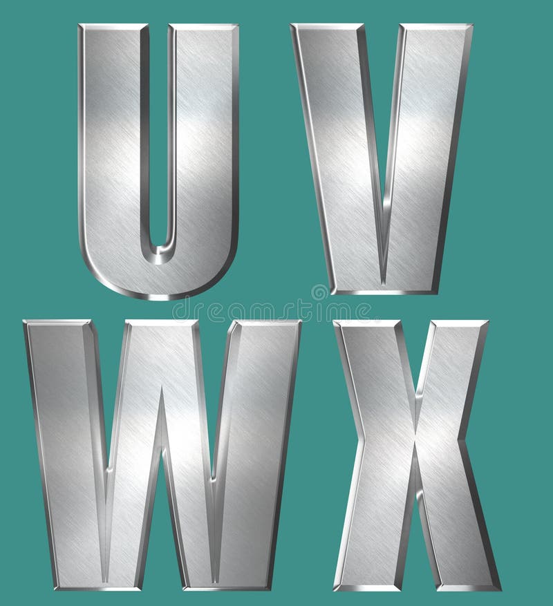 Brush Metal Type Style vector illustration