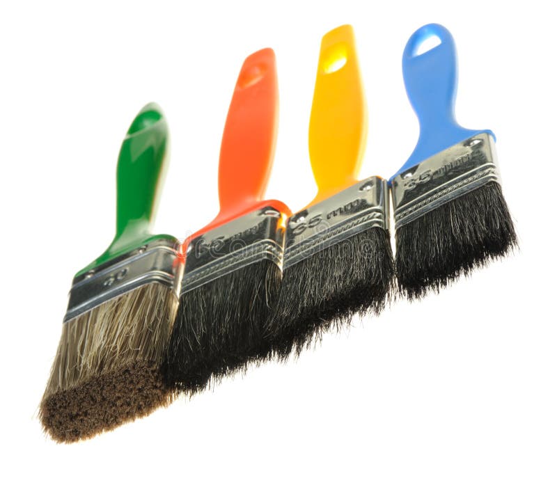 Brush for painting works stock image. Image of housework 12006207