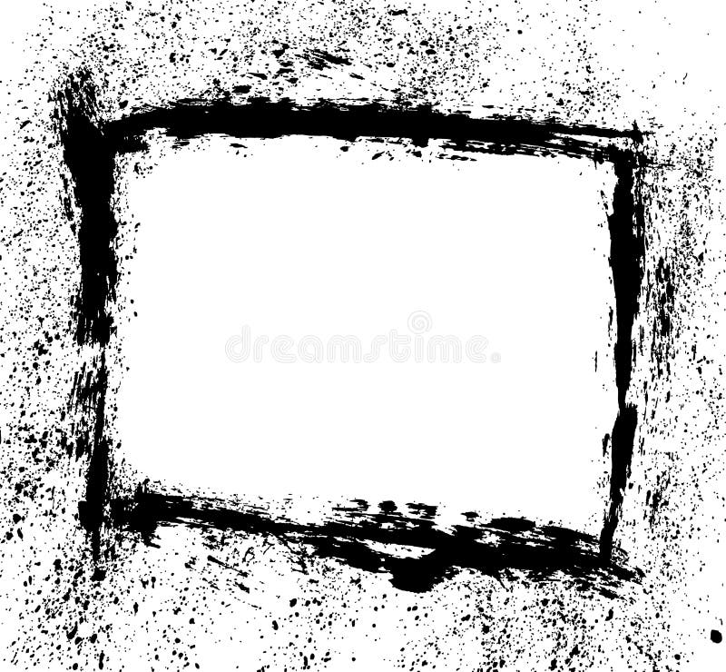 Download Brush stroke spatter frame stock vector. Illustration of ...