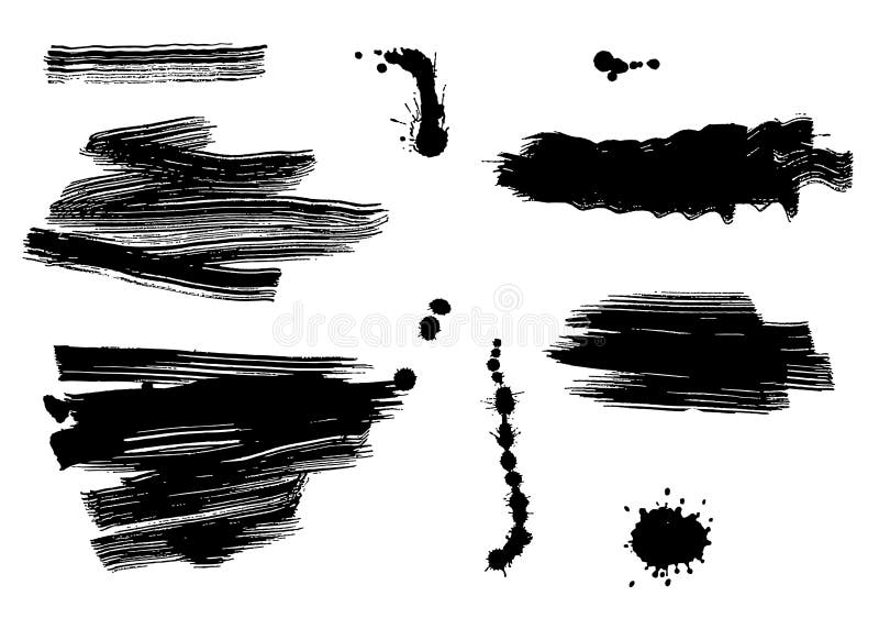 Brush strokes stock illustration