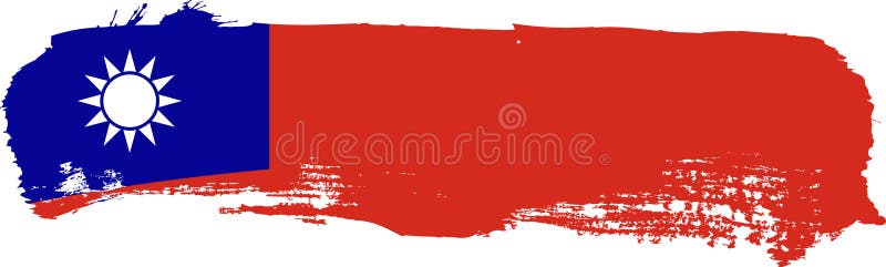 Brush taiwan flag , vector illustration stock illustration