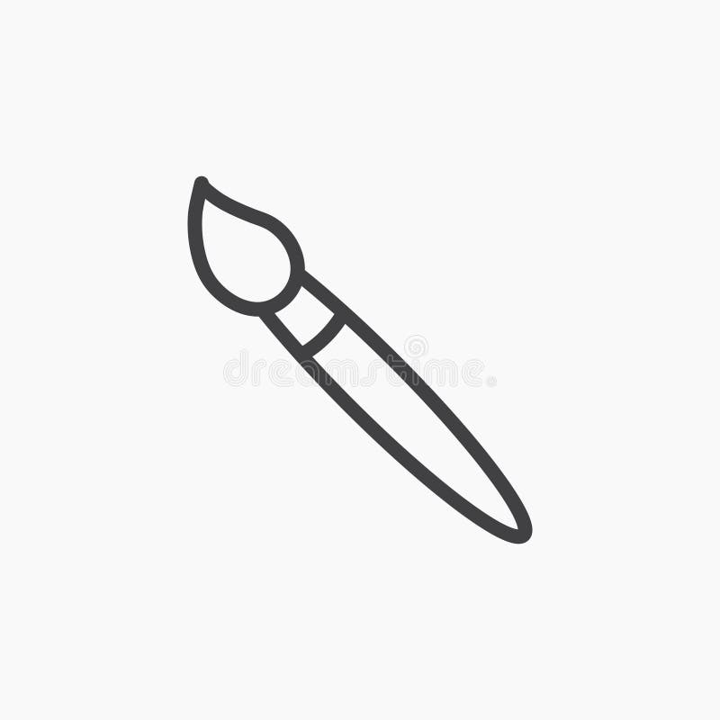 Brush vecor icon set stock illustration
