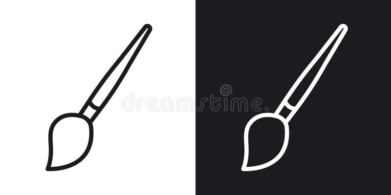 Brush vecor icon set stock illustration